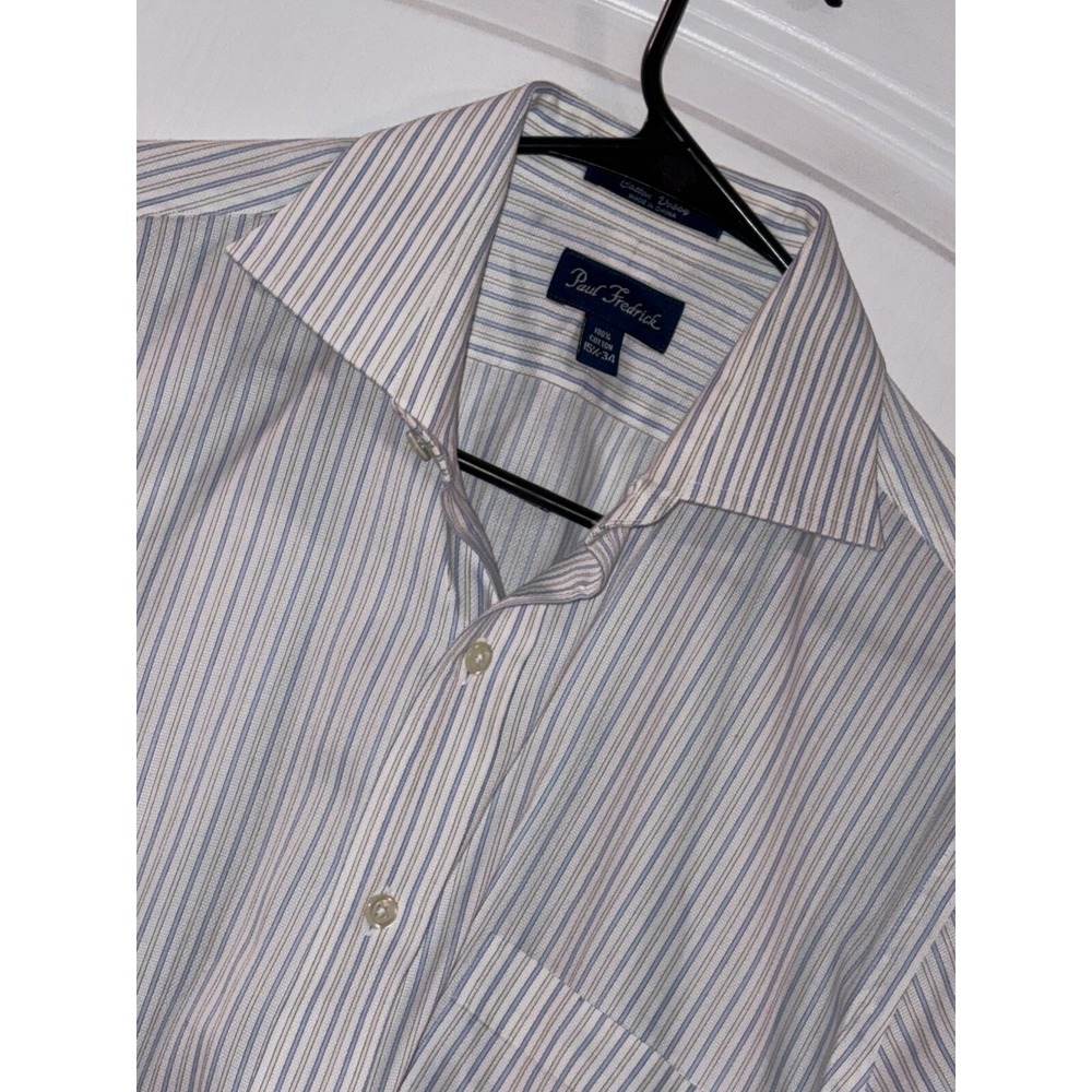 Paul Frederick Men's 15.5X34 French Cuff Dress Shirt Imperial 100's 2 Ply Cotton